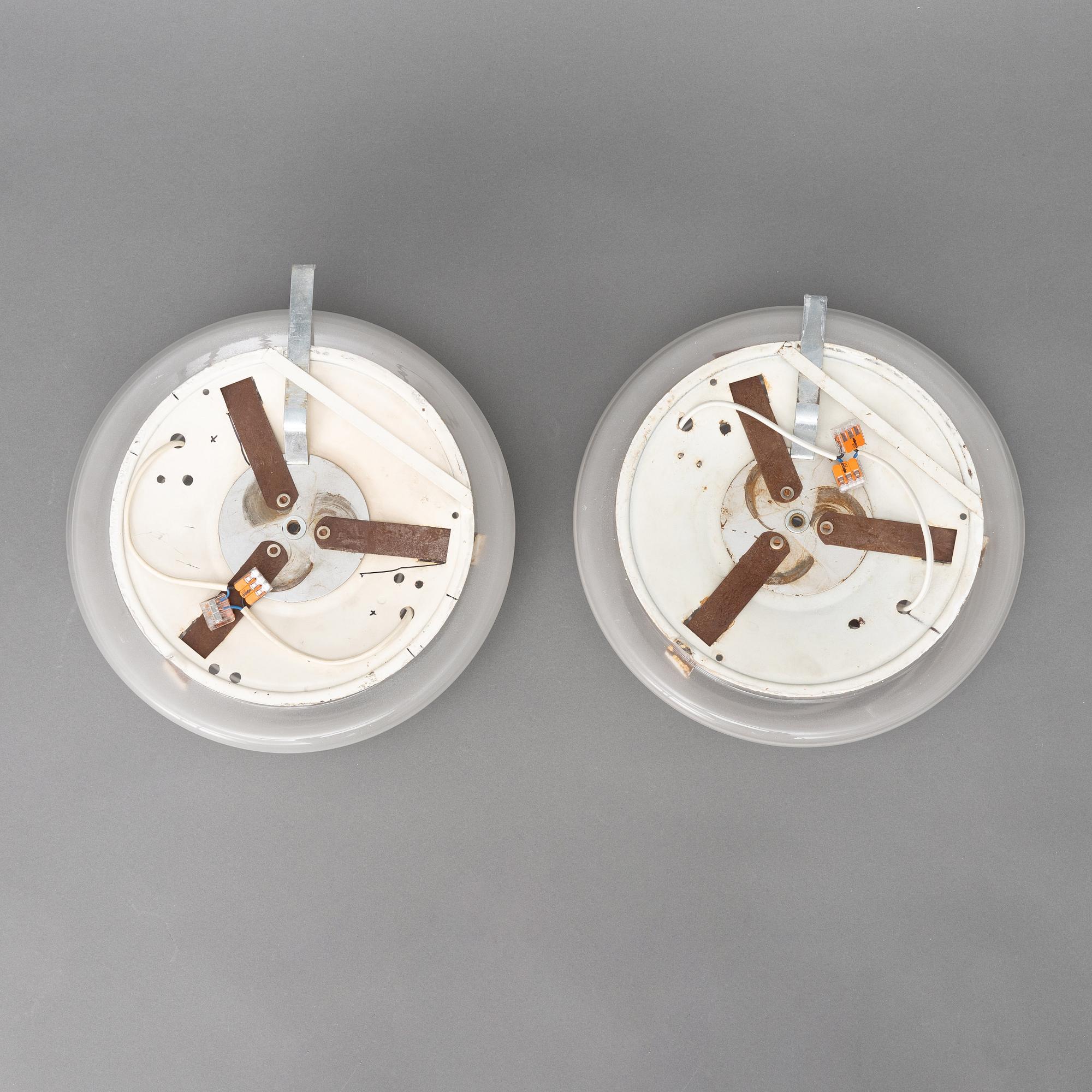 Asea, a pair of functionalist ceiling lamps.