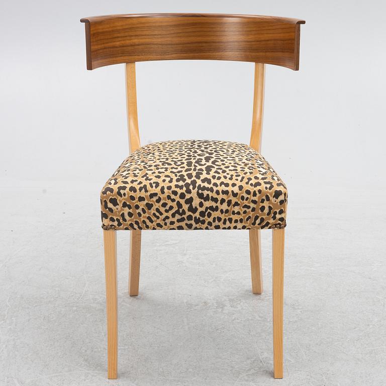 Josef Frank, a beech and walnut chair, model B 300, Svenskt Tenn, the model designed in 1925.