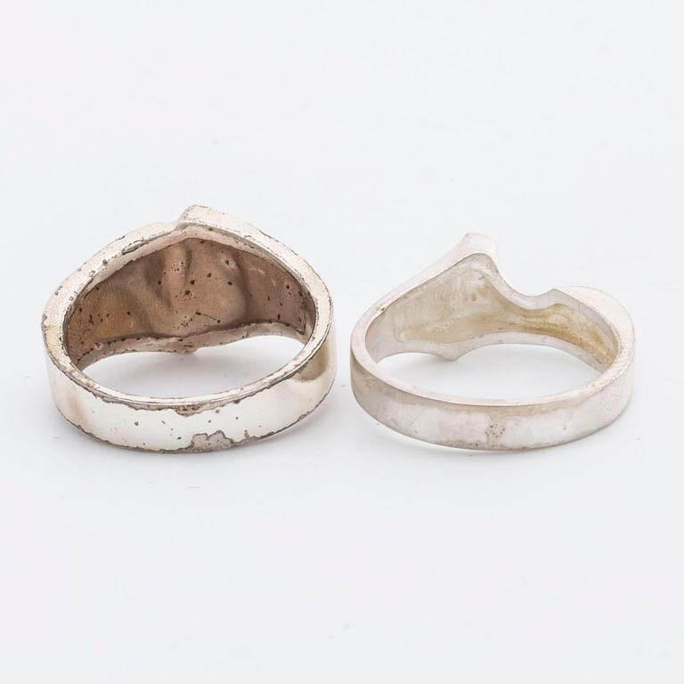 SMYCKEN LAPPONIA 5 par örhängen 2 ringar sterling silver, pärlemor och labradorit, i etuier från Caroli Juvel.