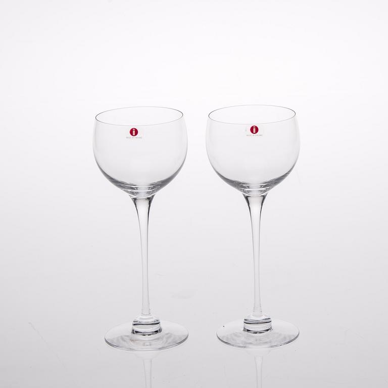 GLASSERVIS, 24 st + 9 st, bl a "Aurora", Heikki Orvola, Iittala, 1900-talets slut.