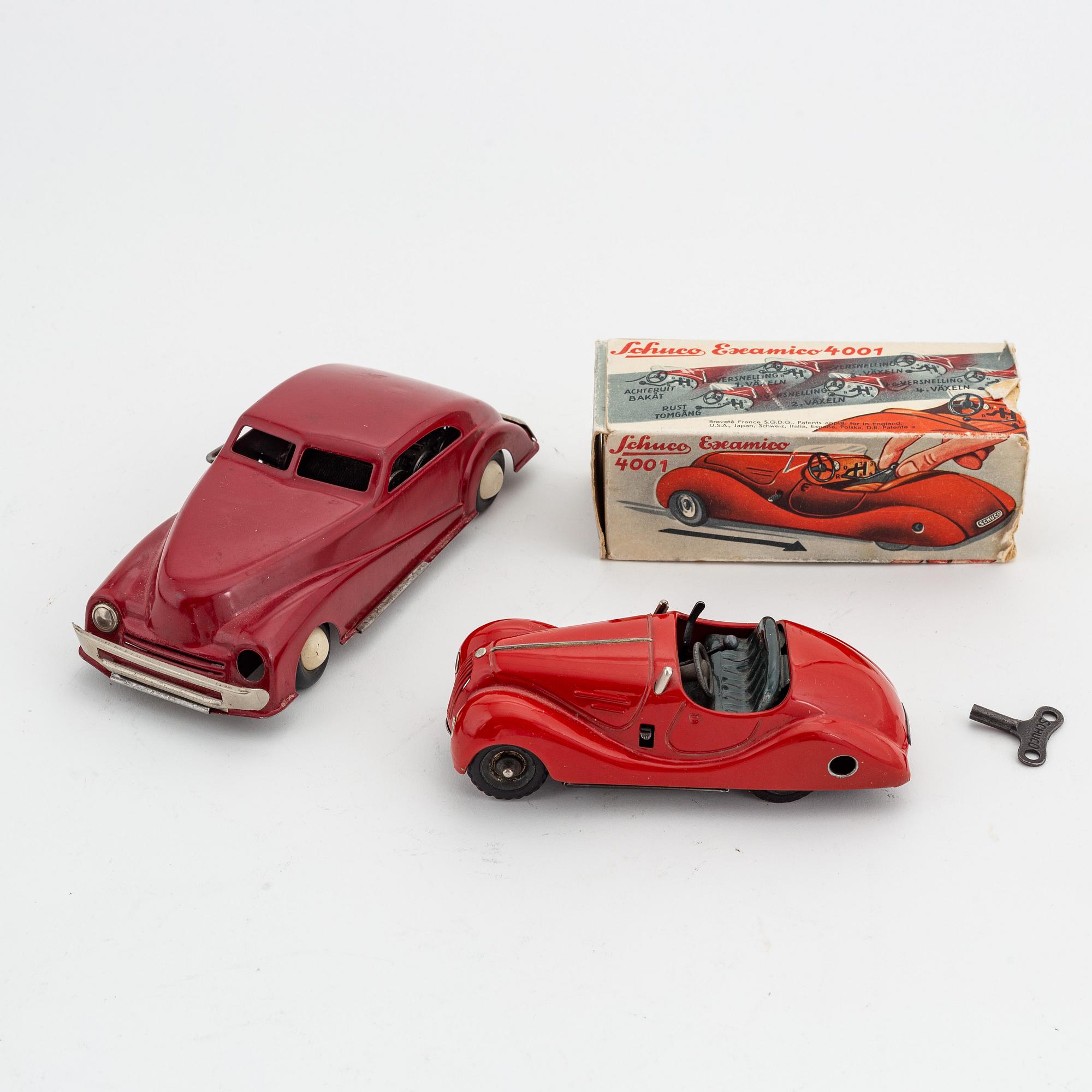 Two toy cars Schoco Examico 4001 and Enwex Allingsas Sweden. Bukowskis