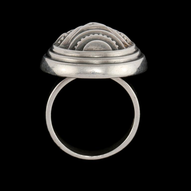 RING, sterlingsilver, Kalevala, Helsingfors, 1989. Vikt 8 g.