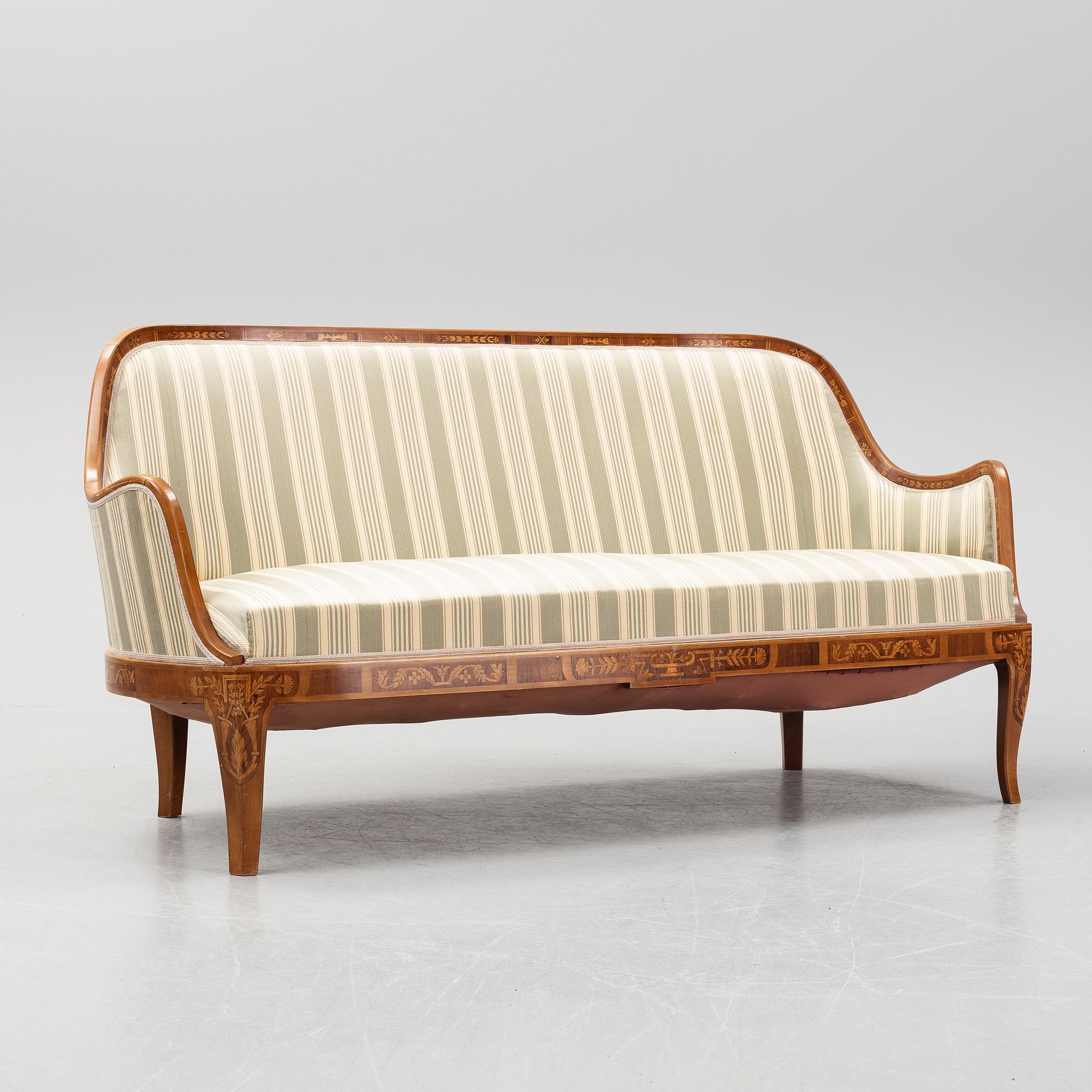 Carl Malmsten, soffa, Swedish Grace, specialbeställd och utförd 1929.