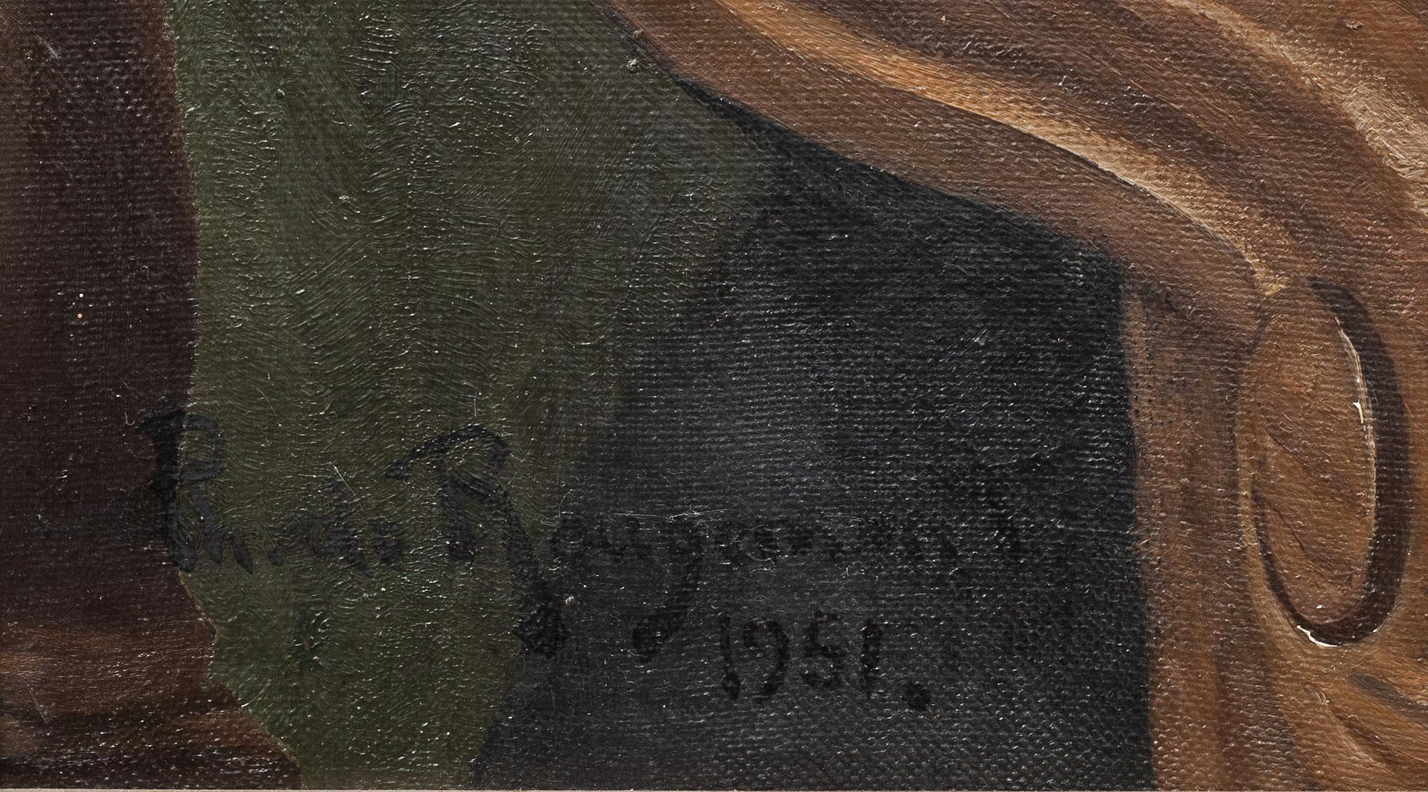 PHILIPPE DE ROUGEMONT, olja på duk, sign o dat 1951.