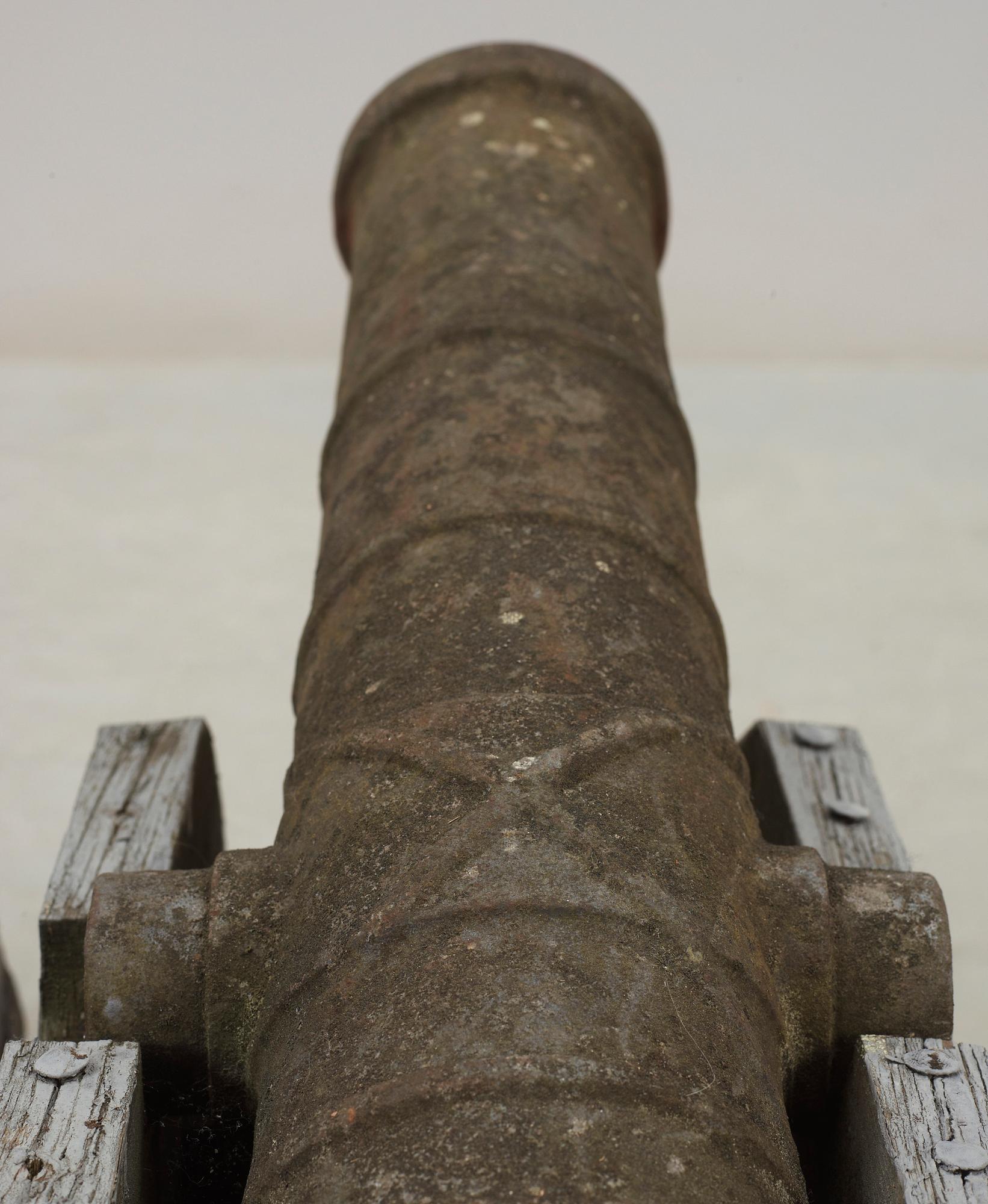 MODELLKANONER, ett par, 1800-tal.