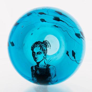 ELLA VARVIO, A glass sculpture, signed Ella Varvio 2016.