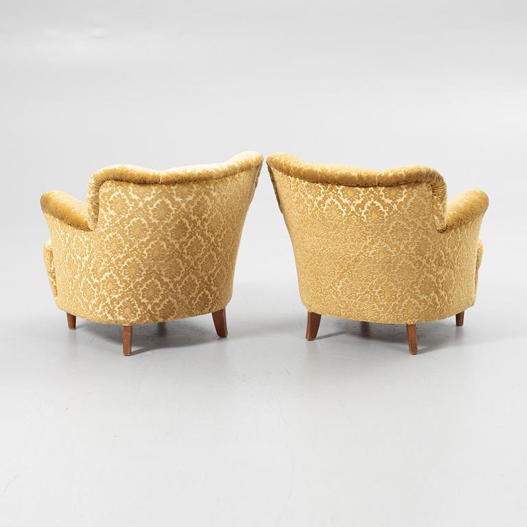 Armchairs, a pair, Swedish Modern, 1940s.
