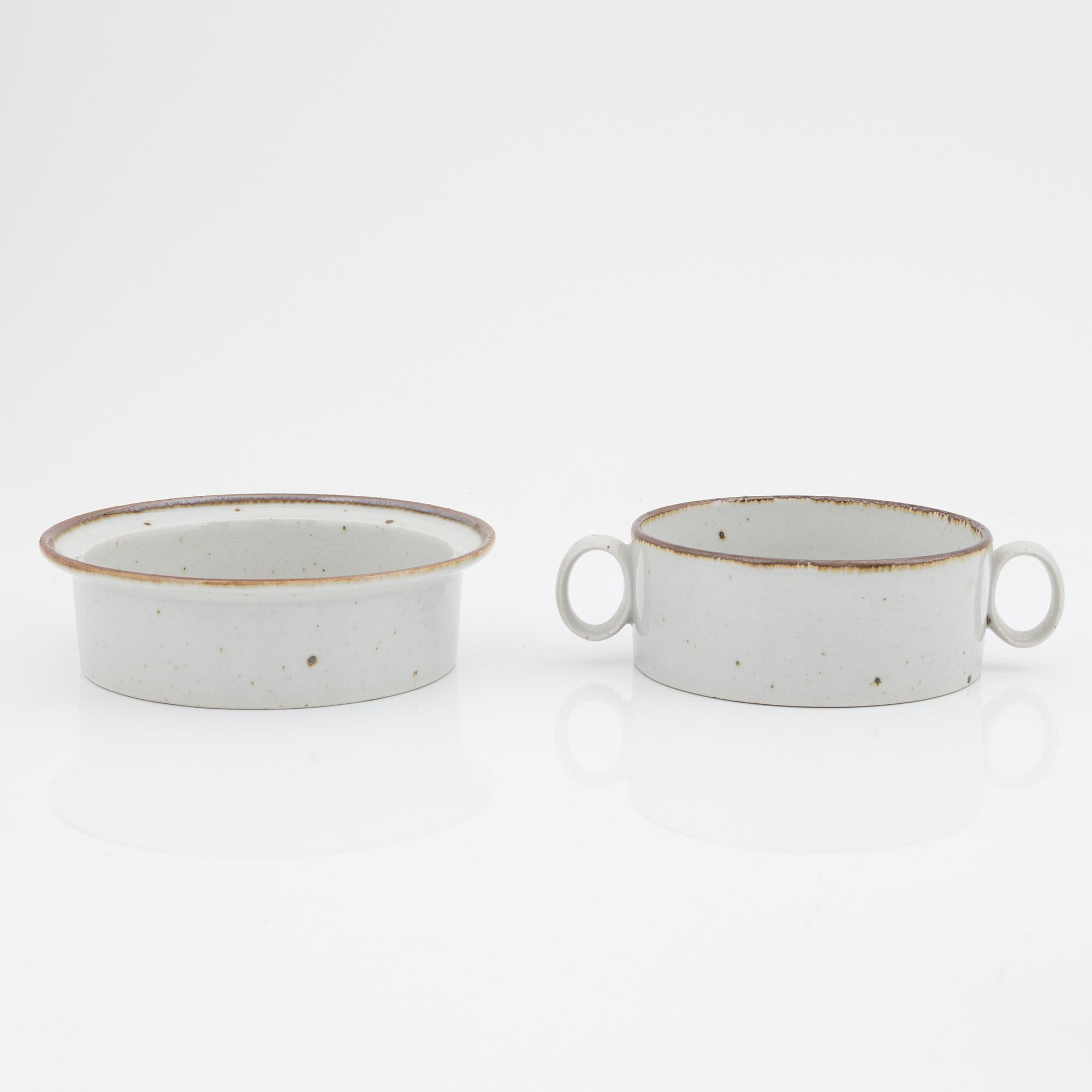 Niels Refsgaard, a stoneware coffee- and dinner service, 38 pieces, Dansk Design, Denmark.