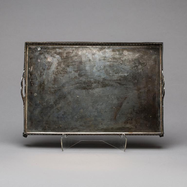 A SILVER WAITER, HOLLAND, 19TH CENTURY.