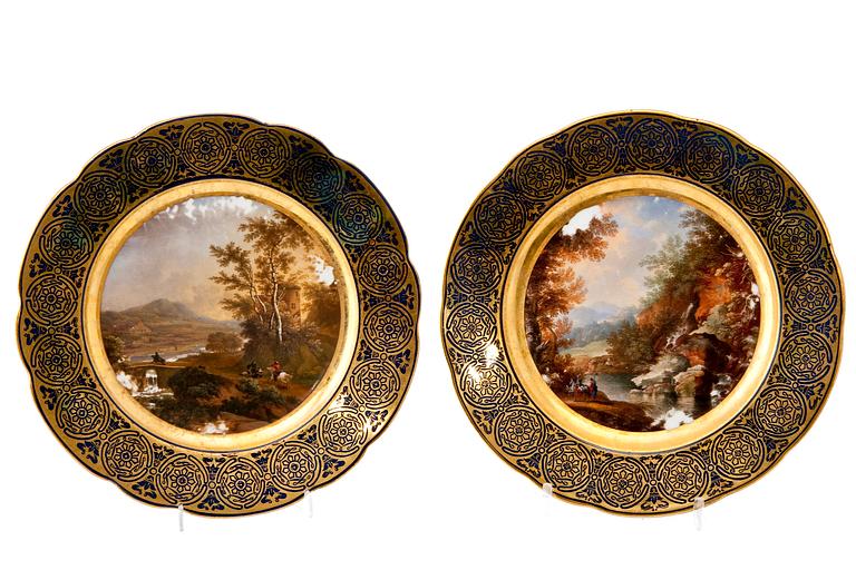 A SET OF TWO PLATES.