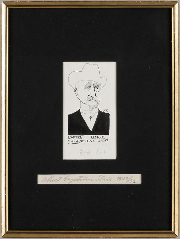 ALBERT ENGSTRÖM, tusch. Monogramsign.