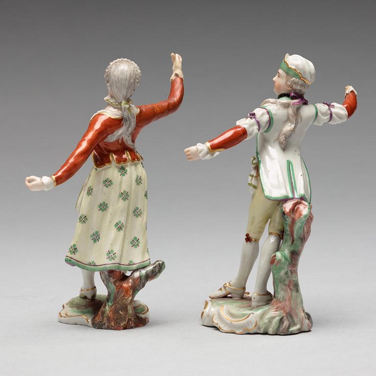 FIGURINER, två stycken, porslin. Tyskland, 1920-tal.