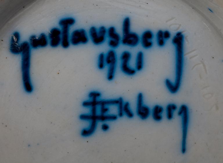 SKÅLAR, 5 st, Josef Ekberg. Gustavsberg, 1915-25.