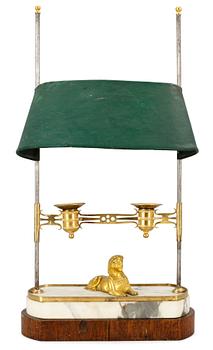 957. A late Gustavian table lamp.