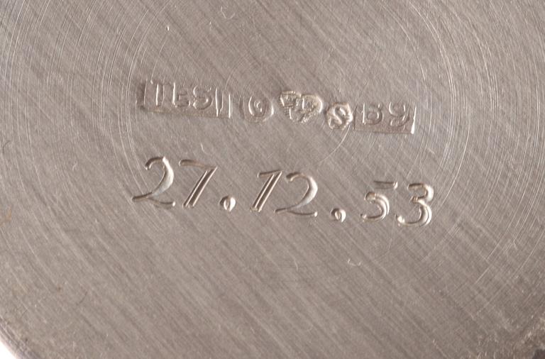 POKALER och BÄGARE samt VASER, 9 st, silver, 1900-tal.