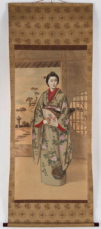 Two japanese hanging scrolls, 20th century.