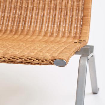 Poul Kjaerholm, a pair of steel and rattan 'PK22' easy chairs, edition E Kold Christensen, Denmark.