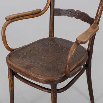 A THONET BENTWOOD ARMCHAIR.