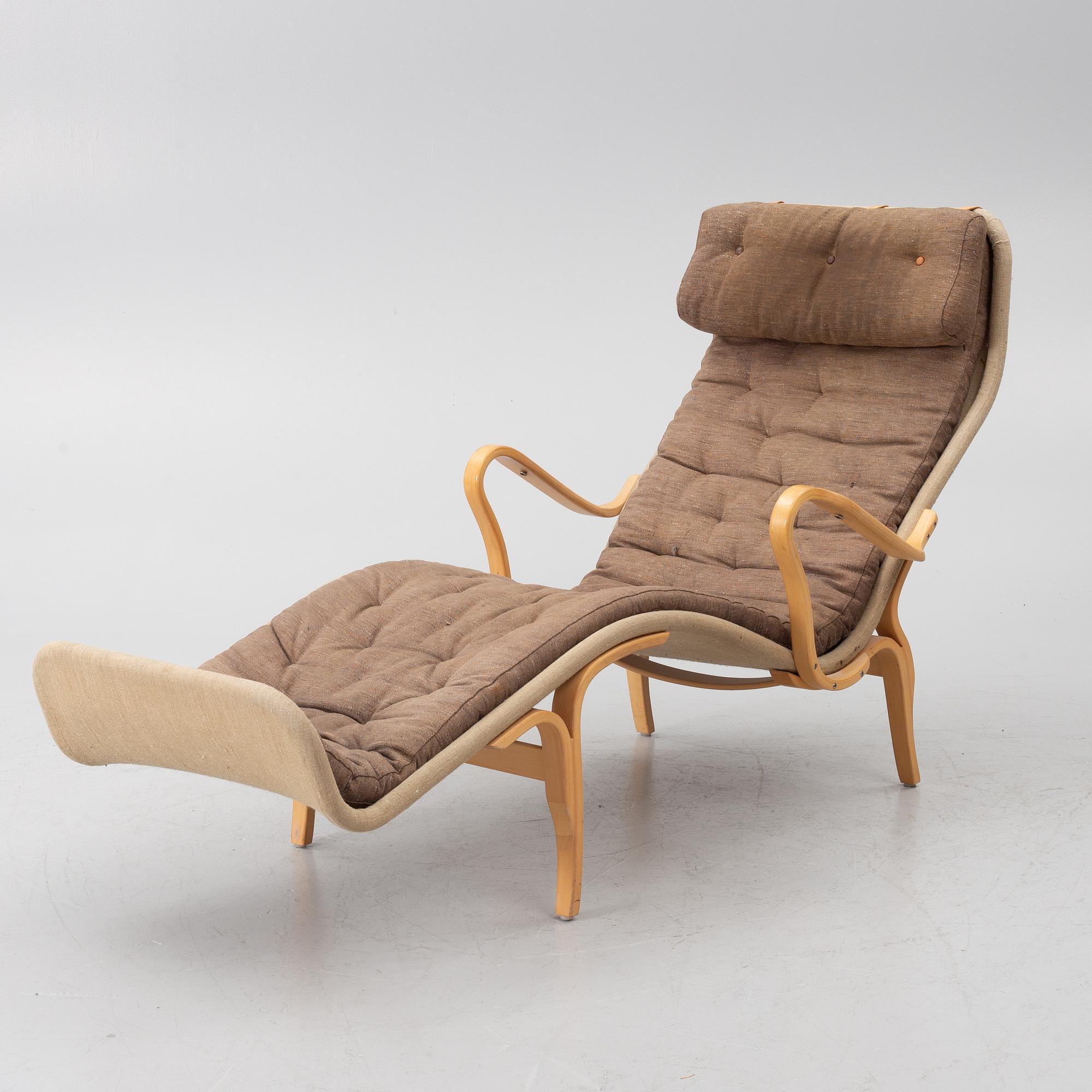Bruno Mathsson, Lounge chair, "Pernilla", Dux, latter half of the 20th century.