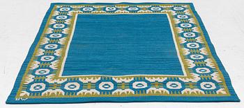 Berit Woelfer, Rug, flat weave, signed BW, approx. 199 x 139 cm.