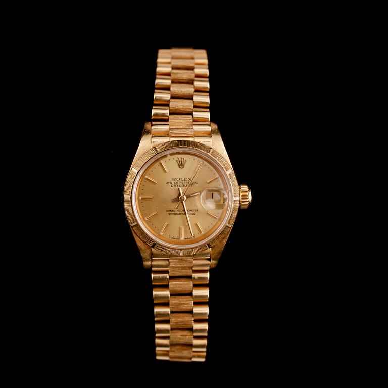 ARMBANDSUR, 18 k guld, Rolex Oyster Perpetual Datejust, automatisk.