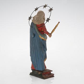 Madonna, skulptur, Flandern, 1700/1800-tal.