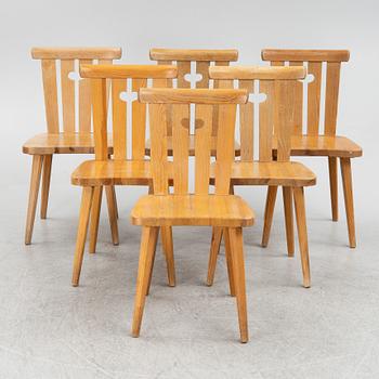 Göran Malmvall, six chairs, Svensk Fur, second half of the 20th century.