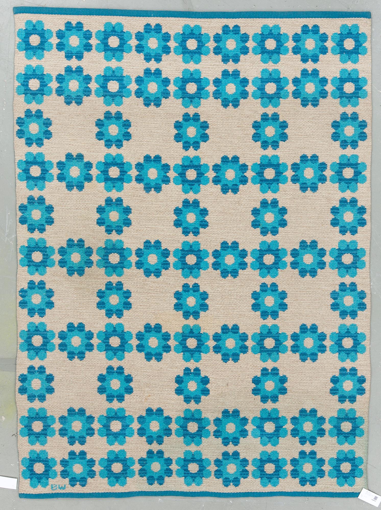 MATTA, dubbelvävd, Berit Woelfer, monogramsignerad BW . Ca 192x138 cm.