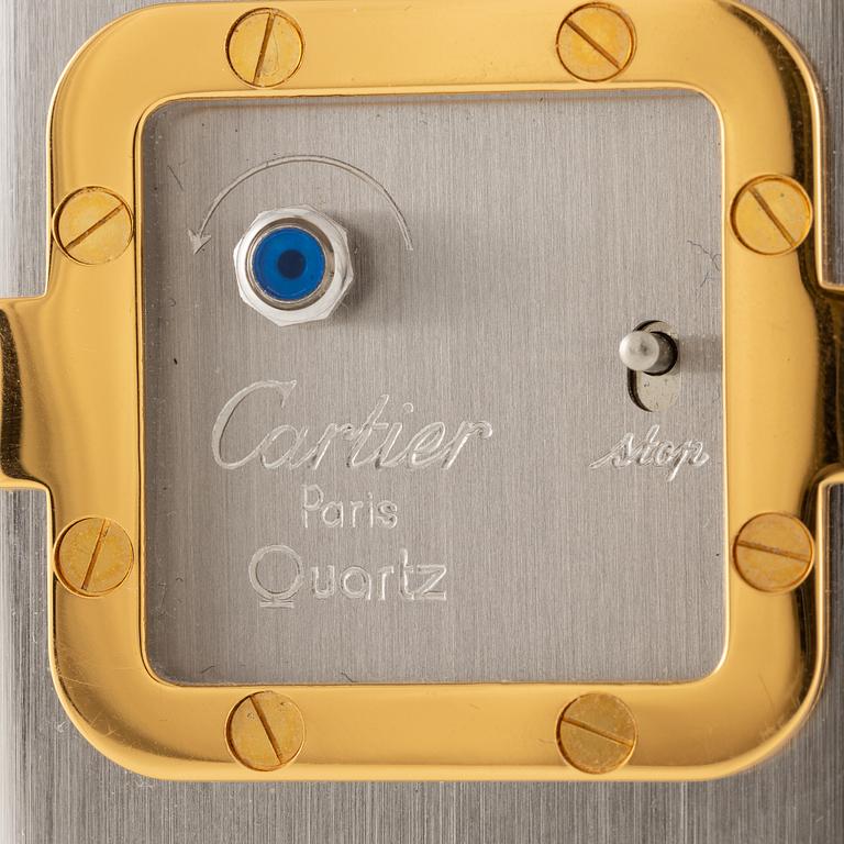Cartier, Santos de Cartier "Pendulette", table clock, approx. 67 x 85 x 28 mm.