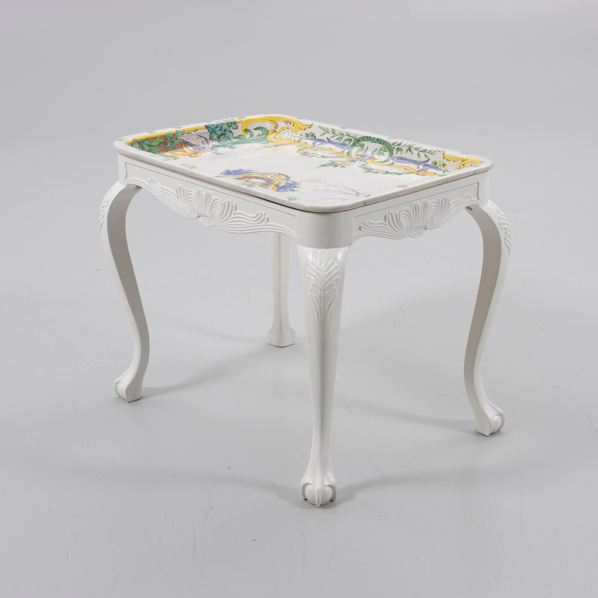 Brick table, faience, after Rörstrand, 1929.