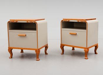 SÄNGBORD, 1 par, art déco, 1900-talets första hälft.