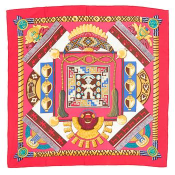 731. HERMÈS, a silk scarf, "Huaca Piru".