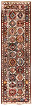 An antique Moghan 'Long rug', Kazak region South Caucasus, ca 360 x 106,5 cm.