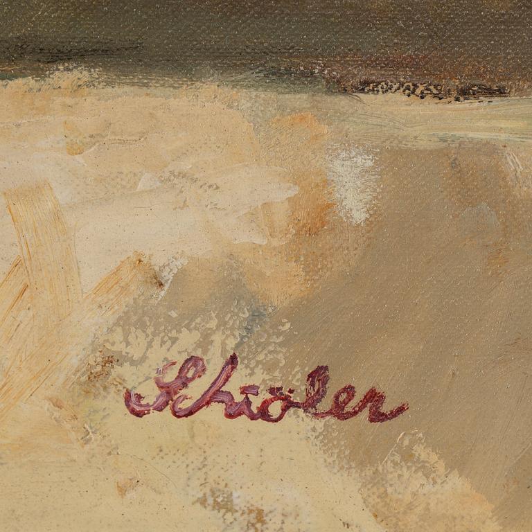 Inge Schiöler, oil on canvas, signed.