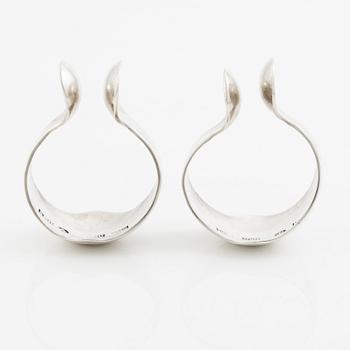 Sven-Erik Högberg, a pair of earrings, silver, Gothenburg 1977.