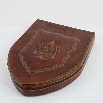 Bishop's mitre with case, circa 1800.