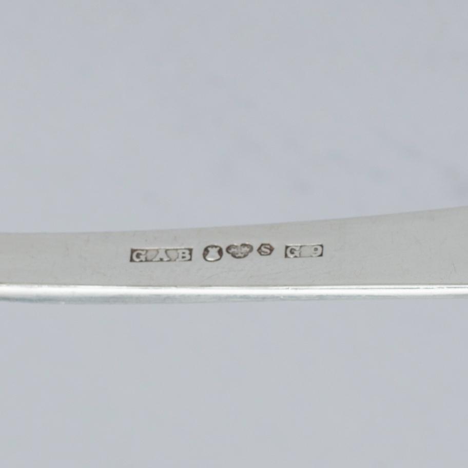 BESTICKUPPSÄTTNING, 103 delar, silver, "Rosenholm", GAB, 1900-talets slut. Total vikt ca 3945 g.