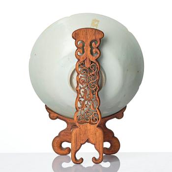 A carved qingbai foliate bowl, Song dynasty (960-1279).