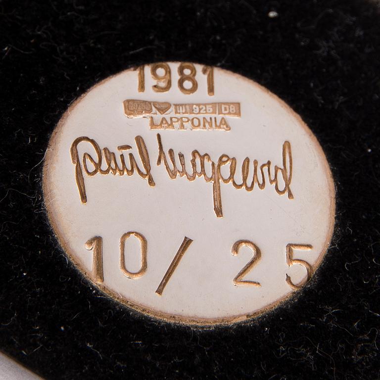 POUL HAVGAARD, SKULPTUR, silver. Lapponia 1981.