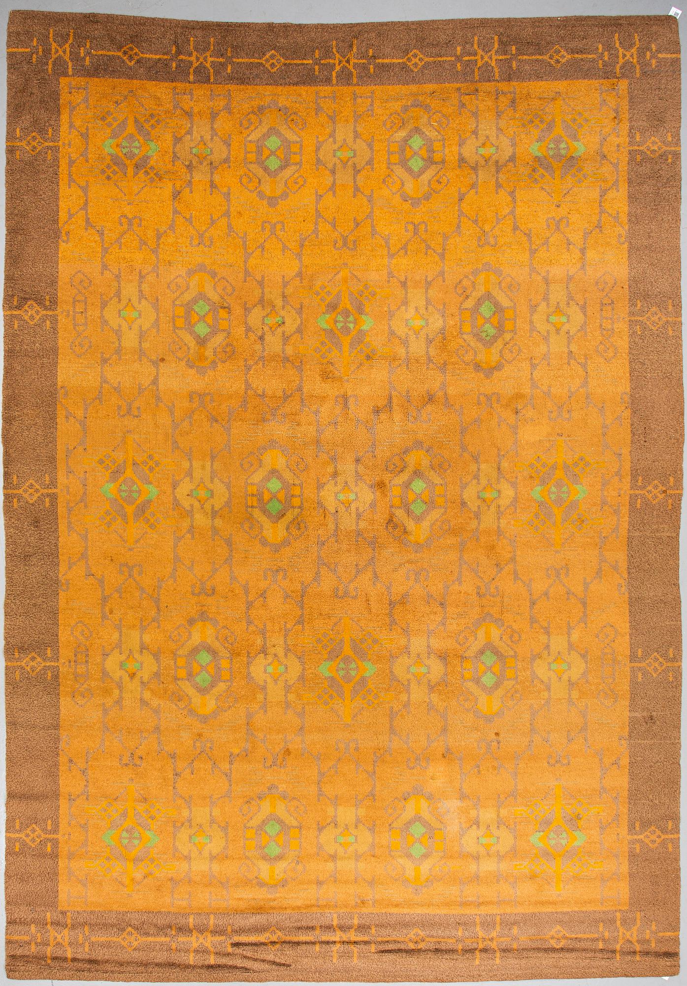 A CARPET, a knotted pile variant, ca 456,5-458 x 312,5-317 cm, probably Konstfliten, Gothenburg,