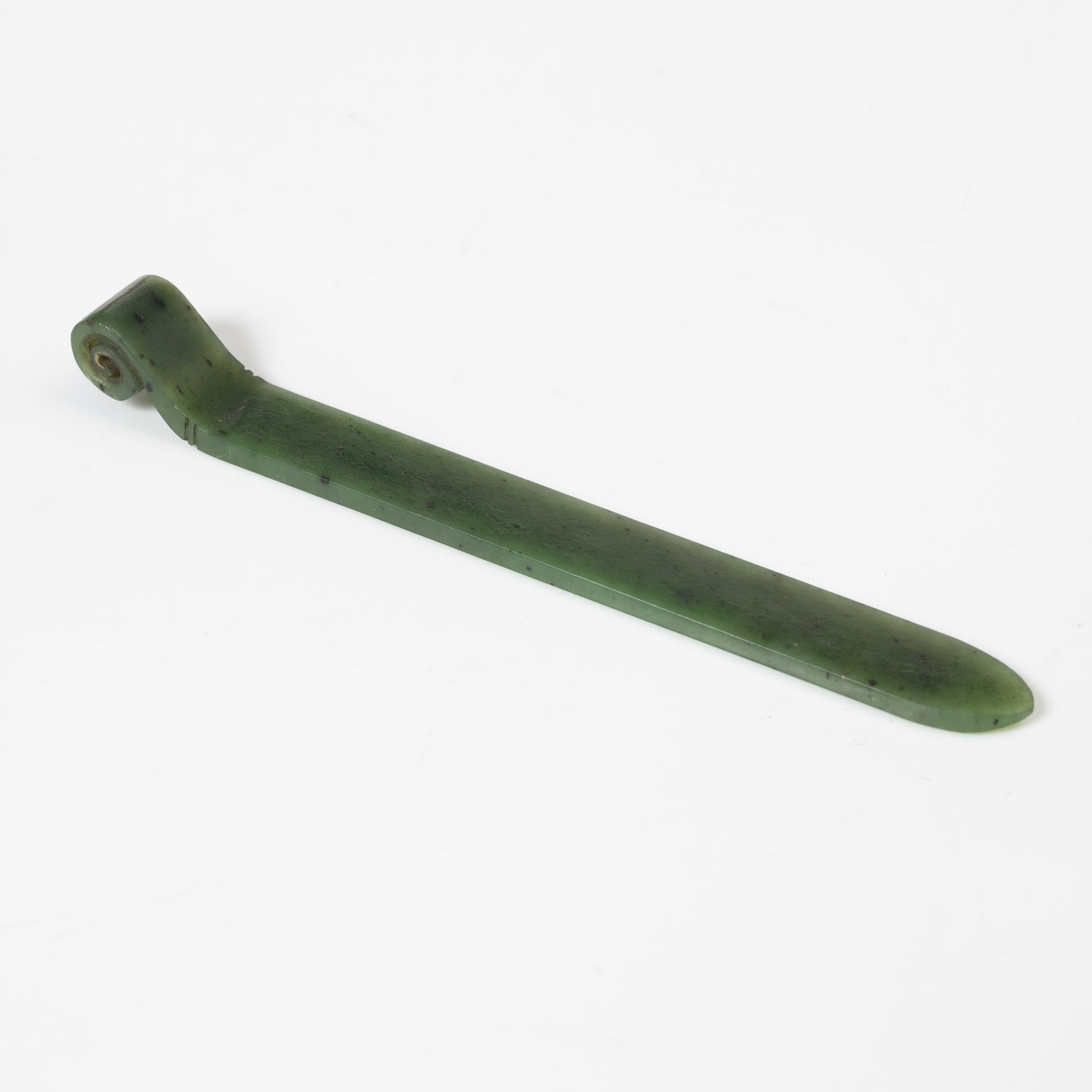 Hårnål, nefrit, sen Qingdynasti.