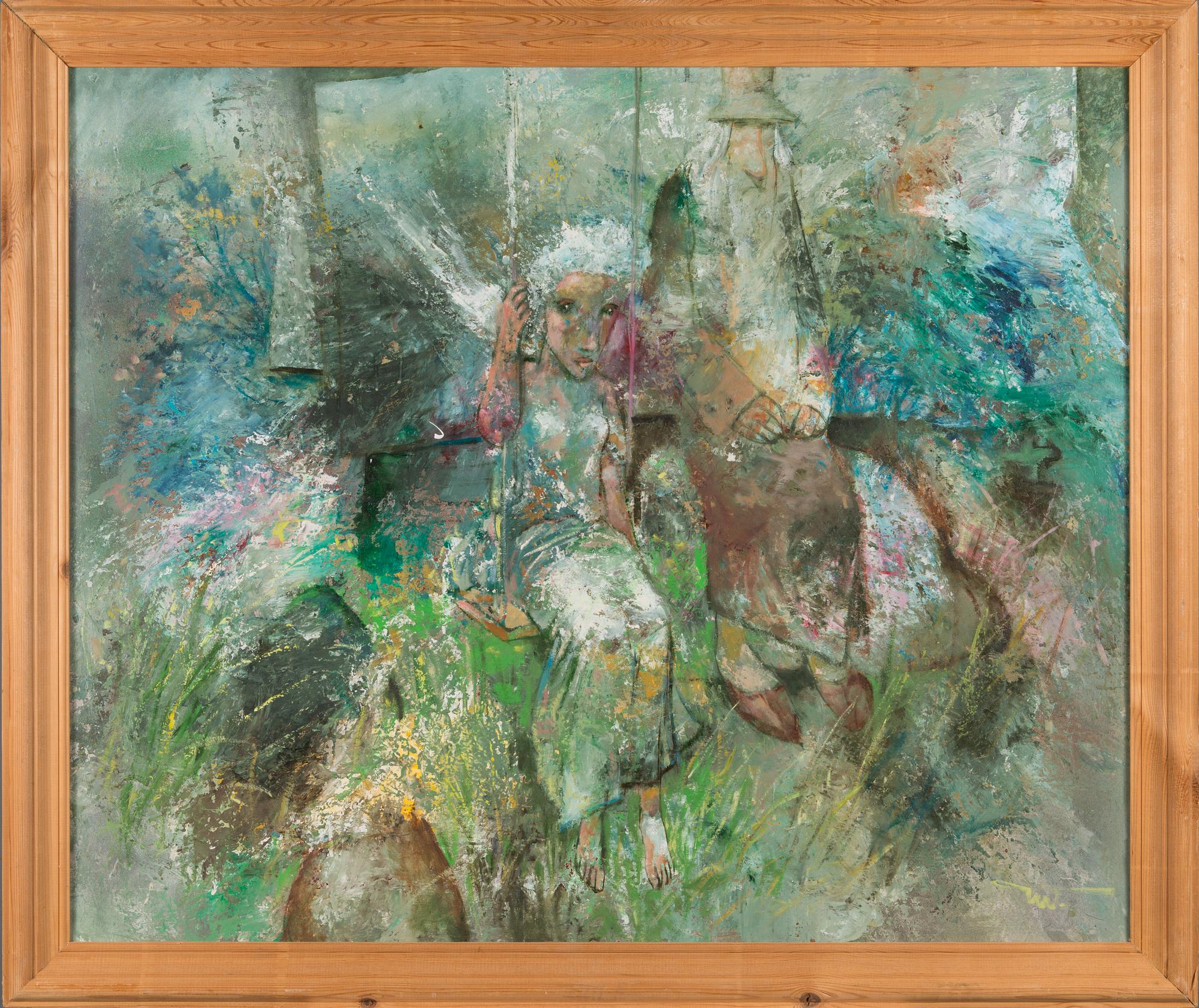 EDGAR VALTER, oil on board.