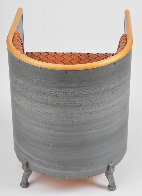 Mats Theselius, an "Aluminiumfåtölj" armchair, ed. 66/200, Källemo, Värnamo, post 1990.