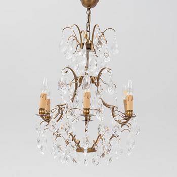 A rococo style chandelier, second part of the 20th Century.