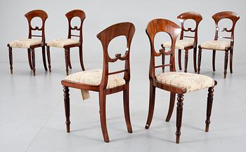 STOLAR, 6 st, senempire, 1800-talets första hälft.