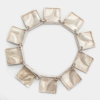 Björn Weckström, A sterling silver bracelet 'Galactic peaks' for Lapponia 1972.