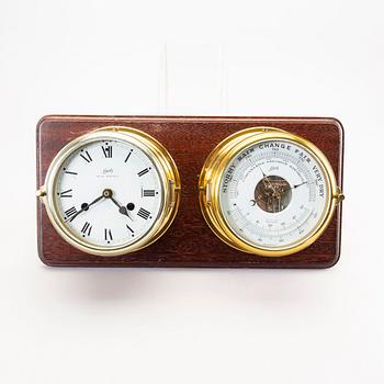 Ship clock and barometer, Schatz, West Germany, second half of the 20th century.