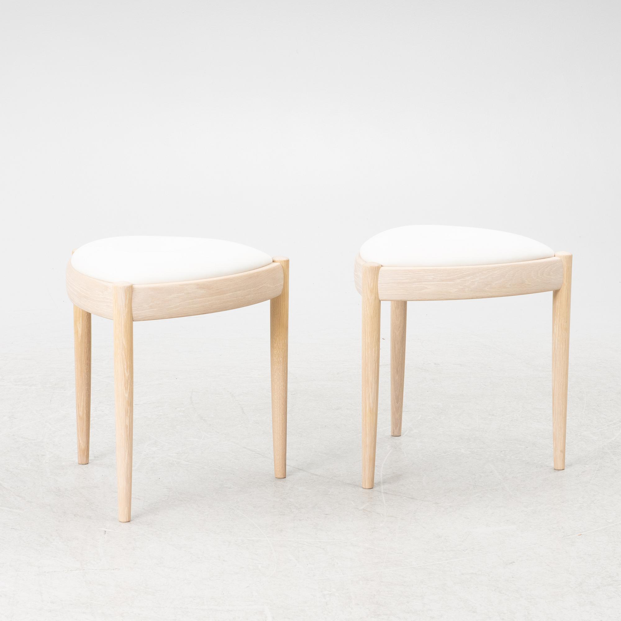 Kai Kristiansen, pallar, ett par, "Uni", Miyazaki Chair Factory, Japan.