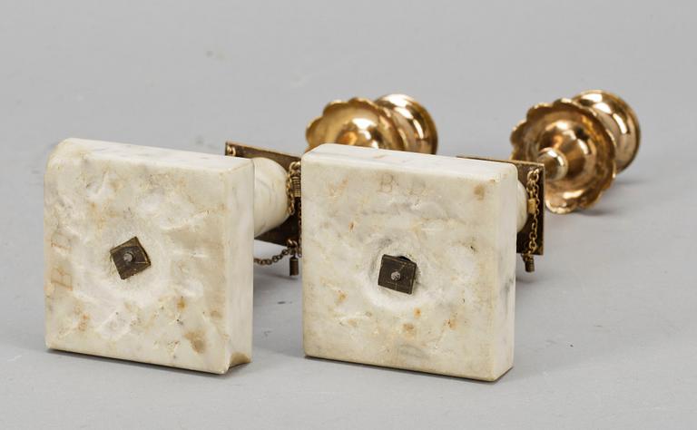 LJUSSTAKAR, ett par, sengustavianska, sekelskiftet 1800.