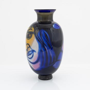 Eva Englund, a unique 'graal' glass vase, Muraya.